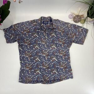 Vintage Hawaiian Shirt Ono & Co Blue